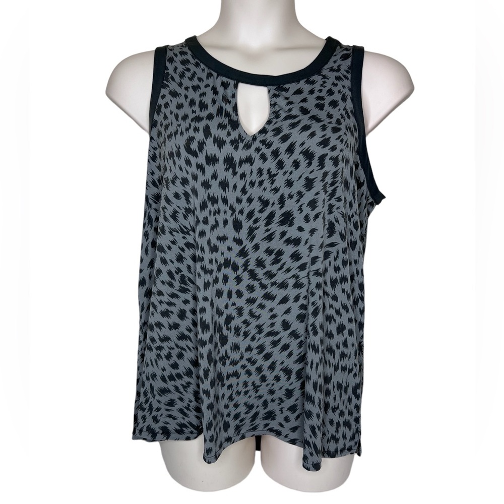 Banana Republic Keyhole Sleeveless Leopard Print Blouse Size Large